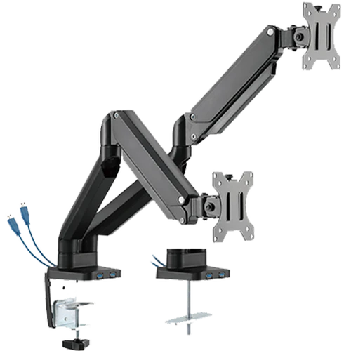 Twisted Minds Dual Monitor Arm Compact Aluminum Gas Spring Mount for 17
