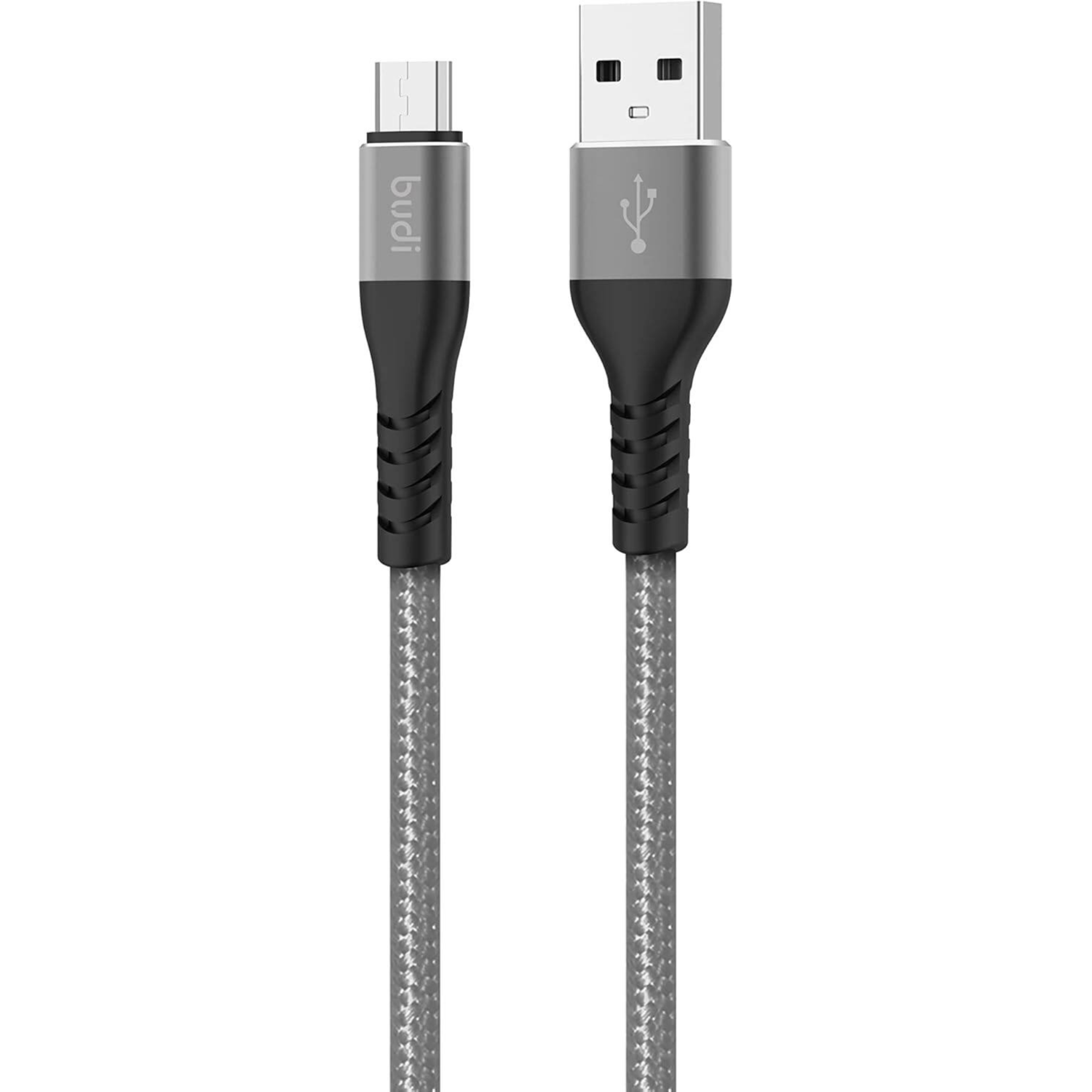 Budi 2.4A Aluminium Shell USB TO MICRO Cable, 2 Meter Length