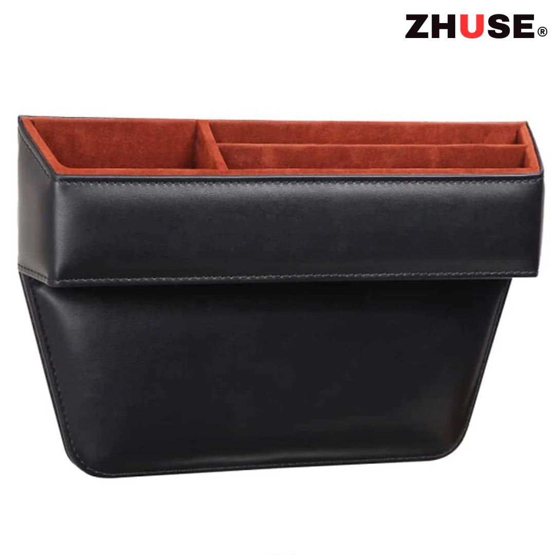 Zhuse Car Seat Console Organizer Storage Box With Cup Holder