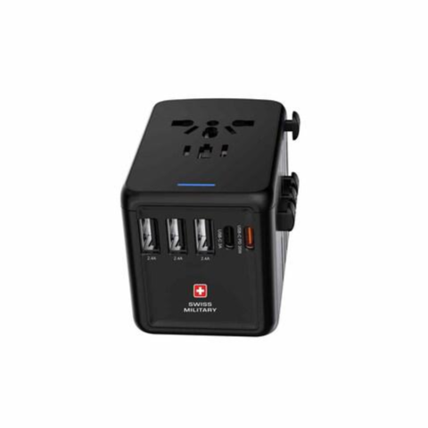 Swiss Military Travel Specific AC Charger 35W Multiport - Black