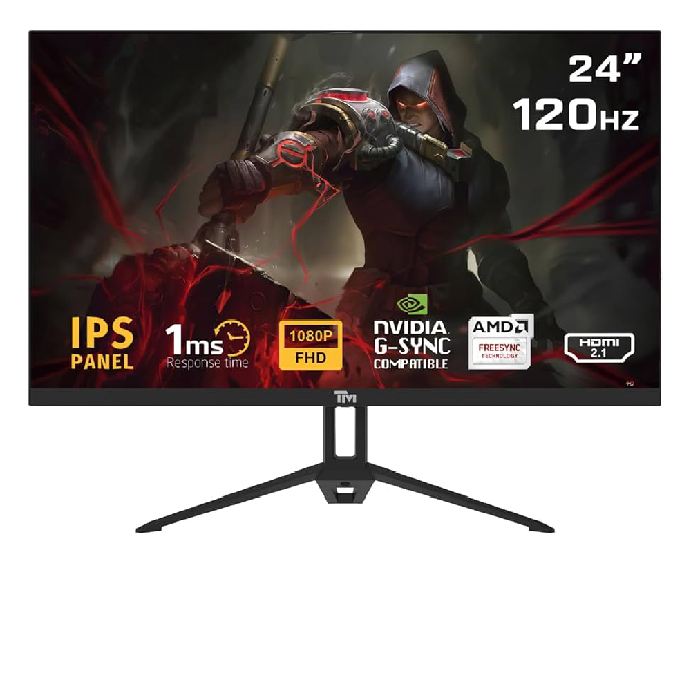 Twisted Minds Gaming Monitor 24inch 120hz, 1MS, FHD, HDMI 2.1 and DP 1.4 - TM24FHD120IPS