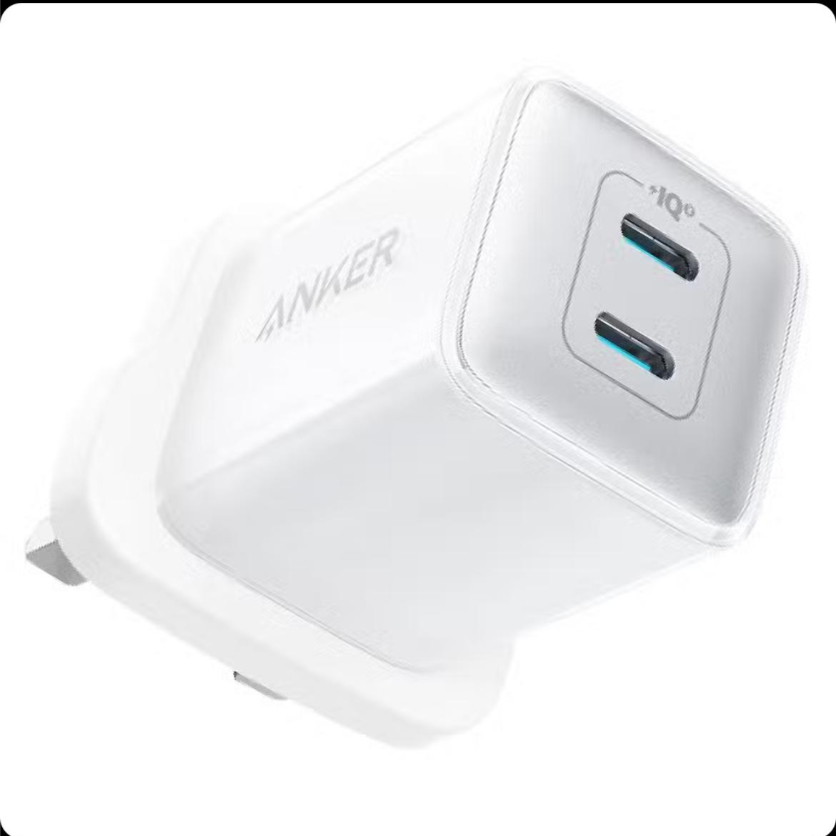 Anker White 40 Watt Dual-Port Type-C Wall Charger