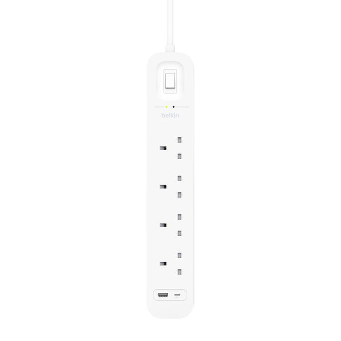 Belkin Surge Protector with USB-C and USB-A Ports (4 Outlet with 1 USB-C & 1 USB-A)