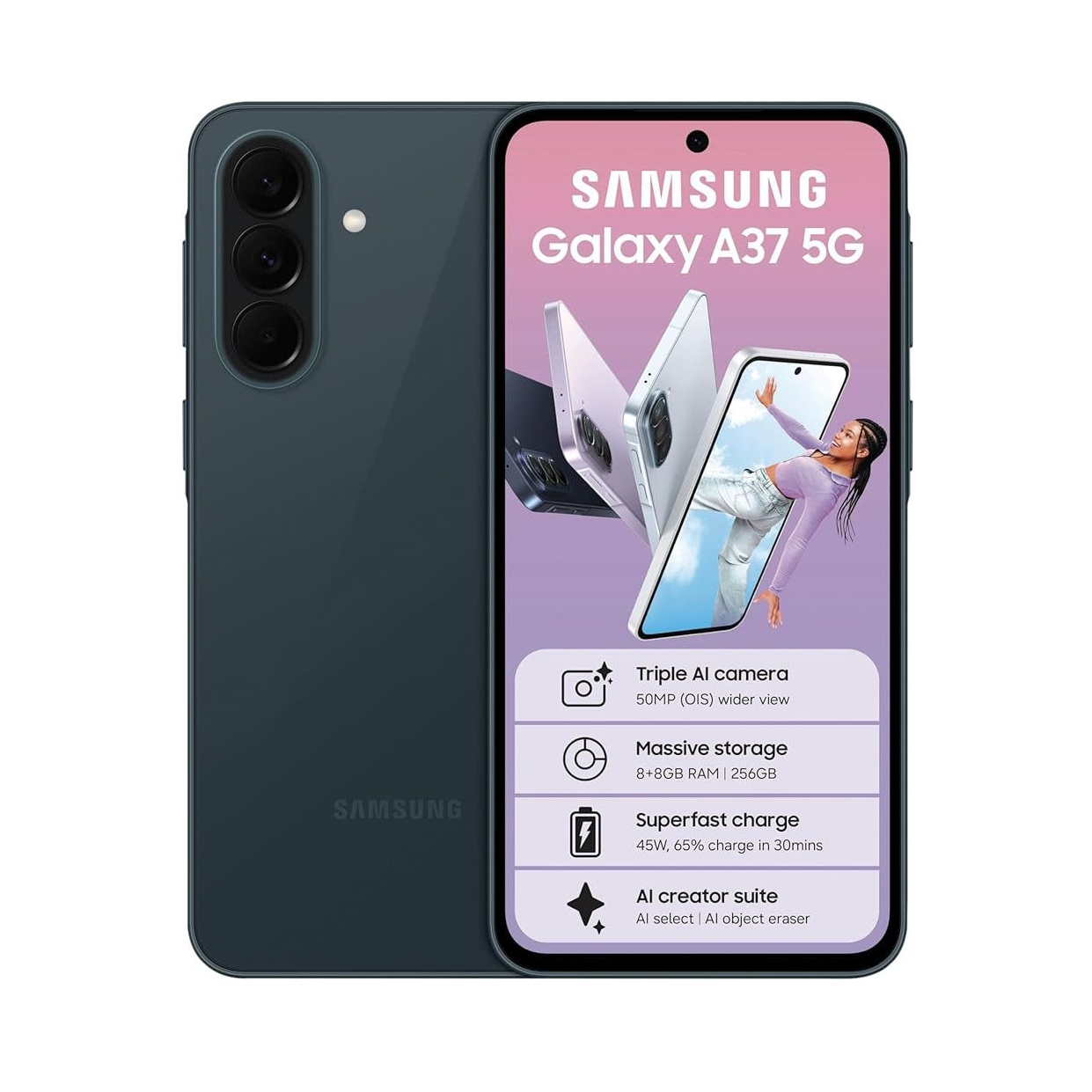 Samsung Galaxy A37 5G 8Gb/256Gb - Awesome Charcoal