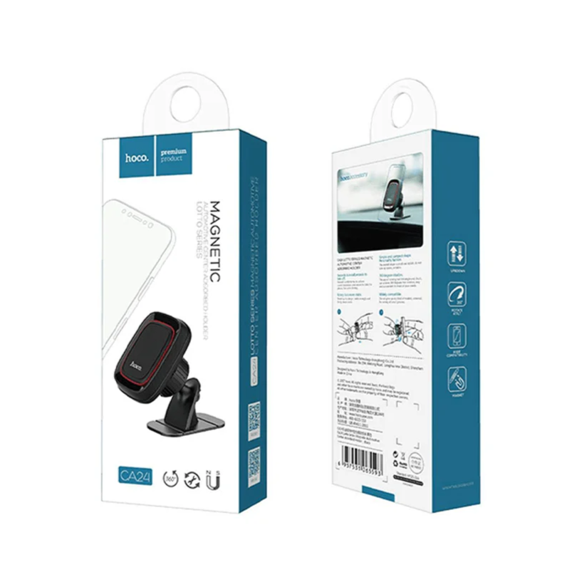 HOCO CA24 Universal Magnetic Car Phone Holder with 360 Rotating Dashboard Mount Stand Bracket