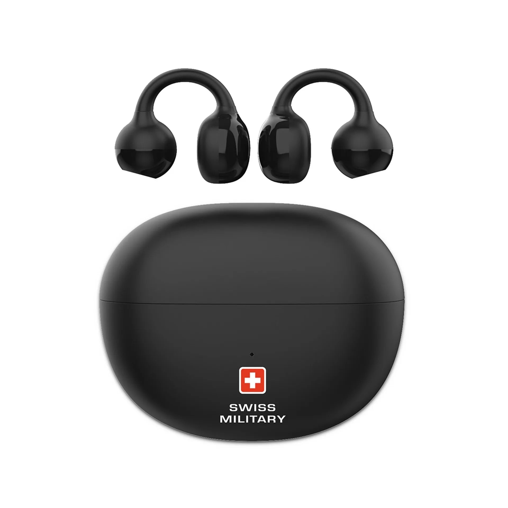 Swiss Military Delta 6 Over-Ear True Wireless Earbuds, Black
