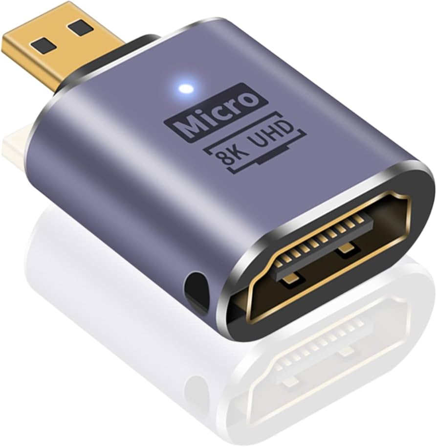 MICRO HDMI TO HDMI FEMALE ADAPTER 8K UHD