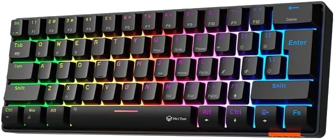 MEETION Dual Mode Bluetooth 60 Gaming Keyboard MK005BT