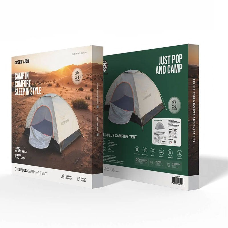 Green Lion GT3-PLUS Camping Tent - Beige