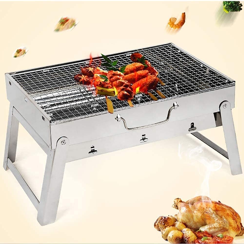 BBQ grill  Portable Lightweight Simple Charcoal Grill Perfect Foldable Premium BBQ Grill for Outdoor Campers Barbecue Lovers Travel Park Beach Wild