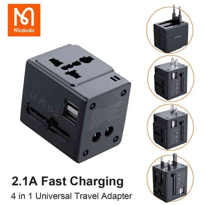MCDODO CP-4120 2.1A FAST CHARGING UNIVERSAL TRAVEL ADAPTER