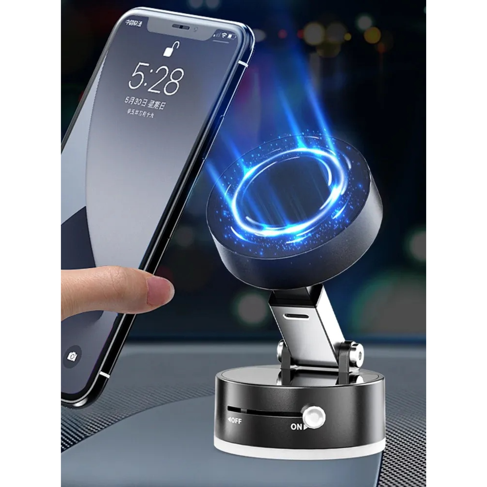 Vacuum Suction Phone Holder Dual Sided Magnetic Mount