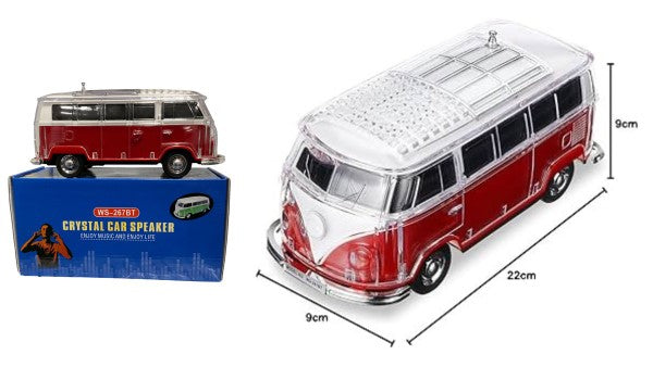 Classic Van Car Toys with Bluetooth Speaker WS-267BT -Red