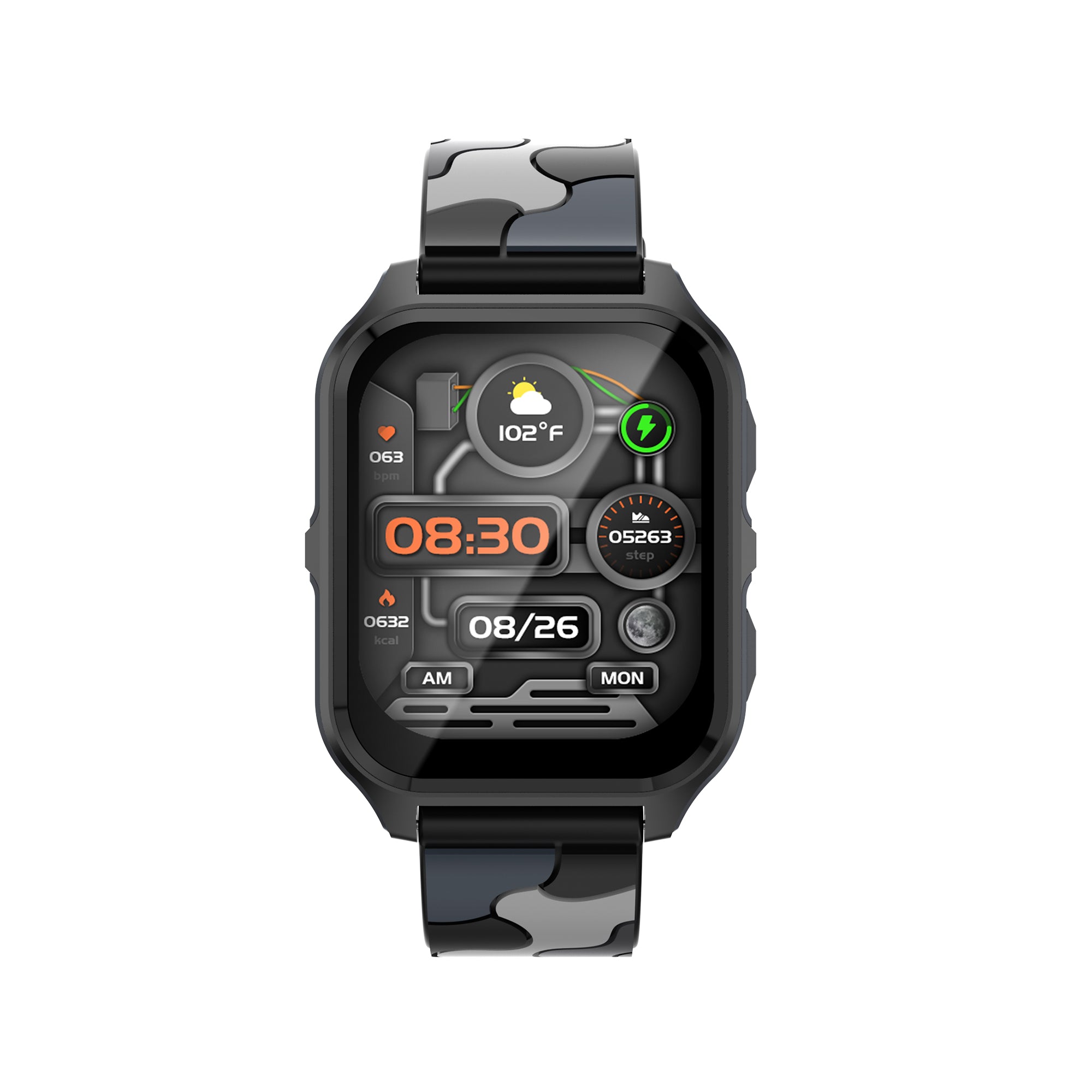 Platinum HALE S Smart Watch with BT Calling - Black - P-SWHALESBK