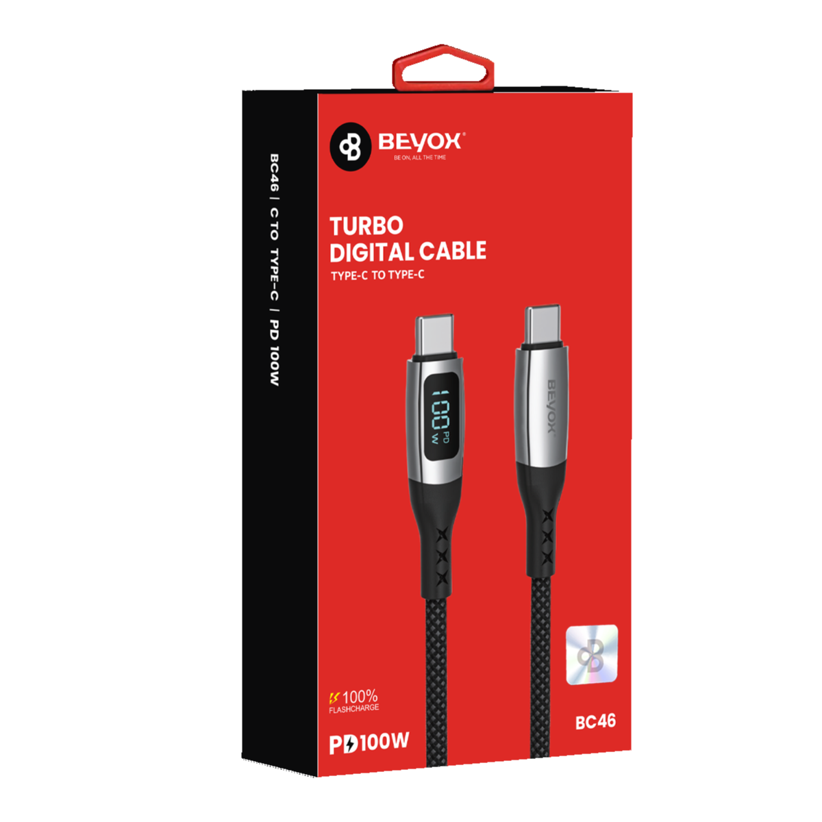 BEYOX USB-C to USB-C PD 100W Fast Charging & Data Cable 1 Meter
