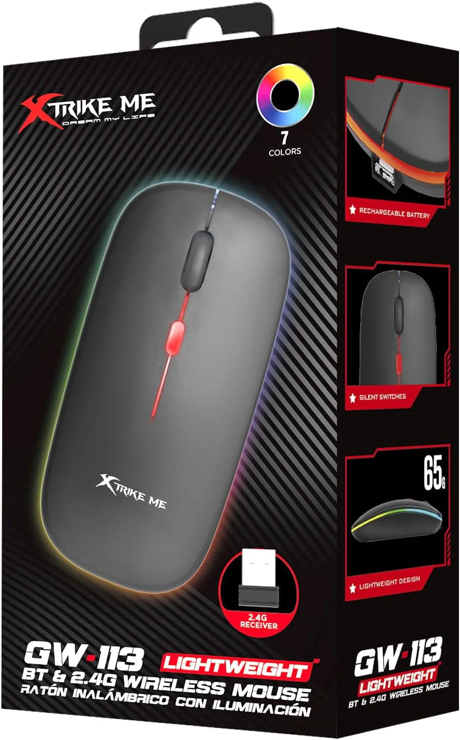 XTRIKE ME GW-113 RGB Wireless Mouse