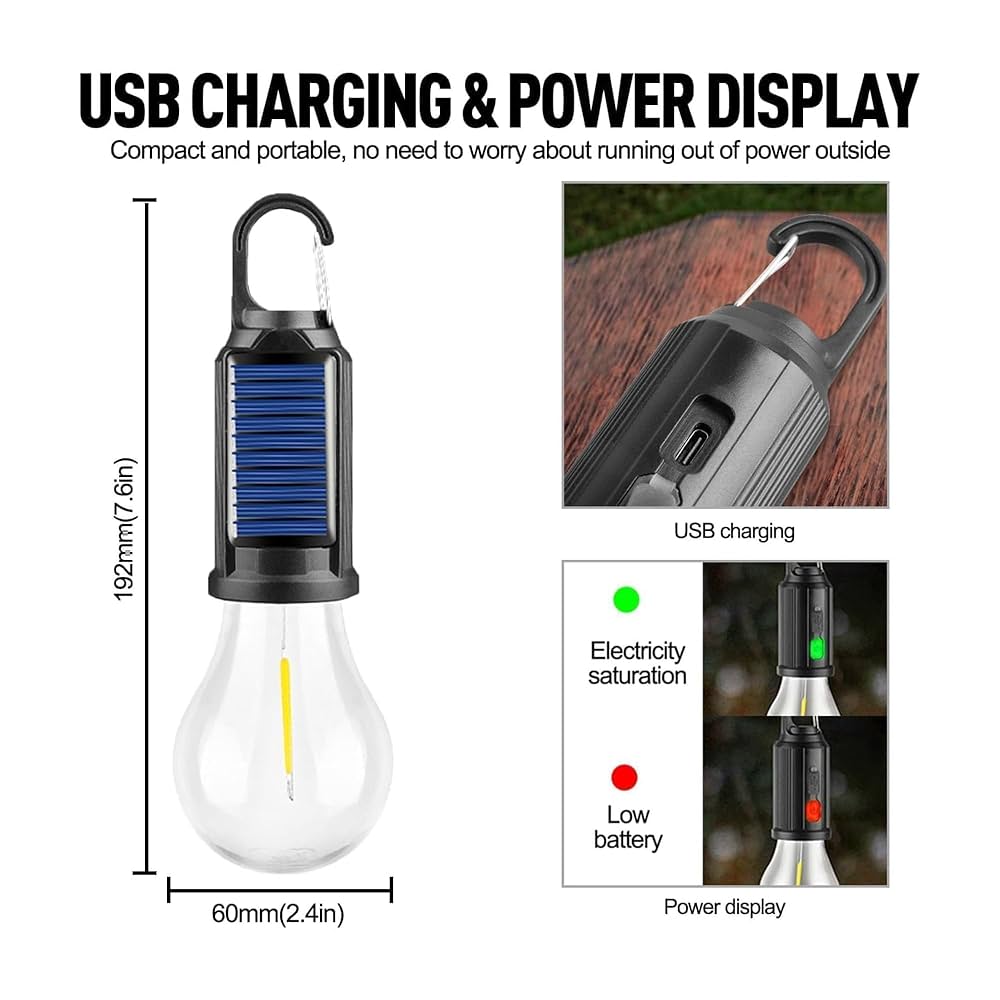 Camping Lamp Solar charging Warm Light Type C-T01-B