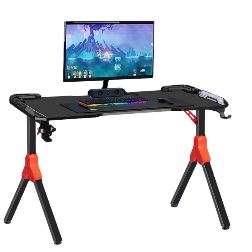 Gaming DeskY3-1200 -1.2M with Cup Holder, Headphone Hook, Armor, Cable Management & Handle Stand