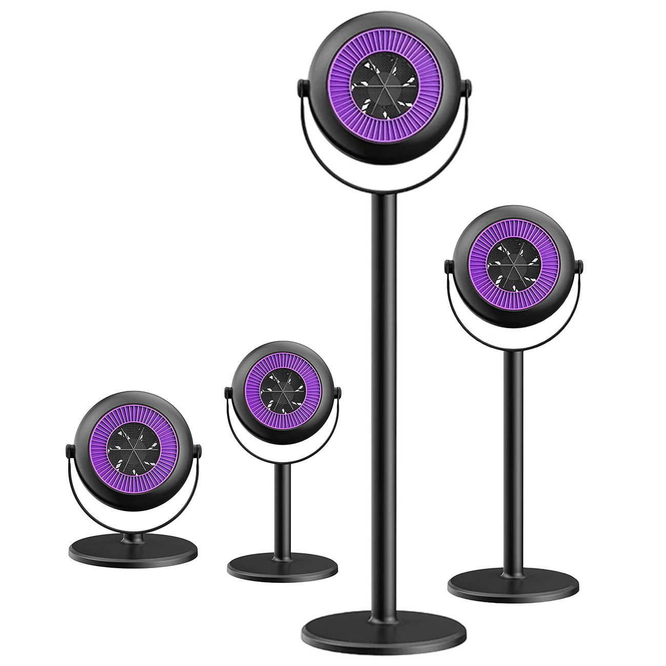 Heater Adjustable Height Floor Stand 800W LKS-800- BLACK