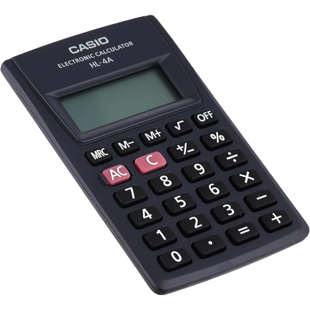 Casio Hl-4a-w-dh Portable Calculator - 8 Digits