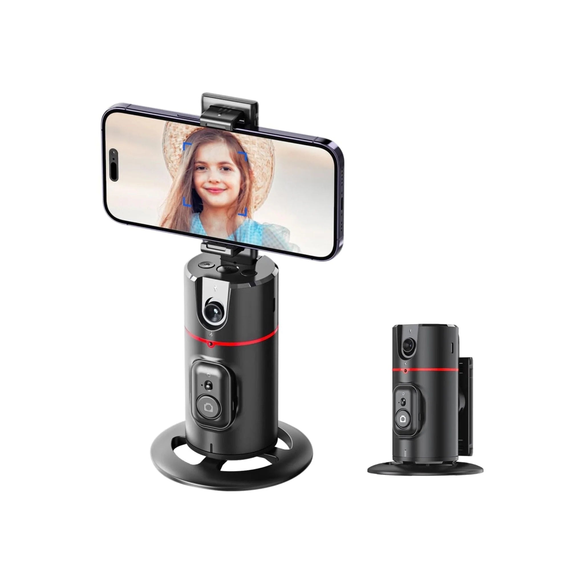 P02 360° Rotation Gimbal Stabilizer  Auto Face Tracking for Hands-Free Video Recording