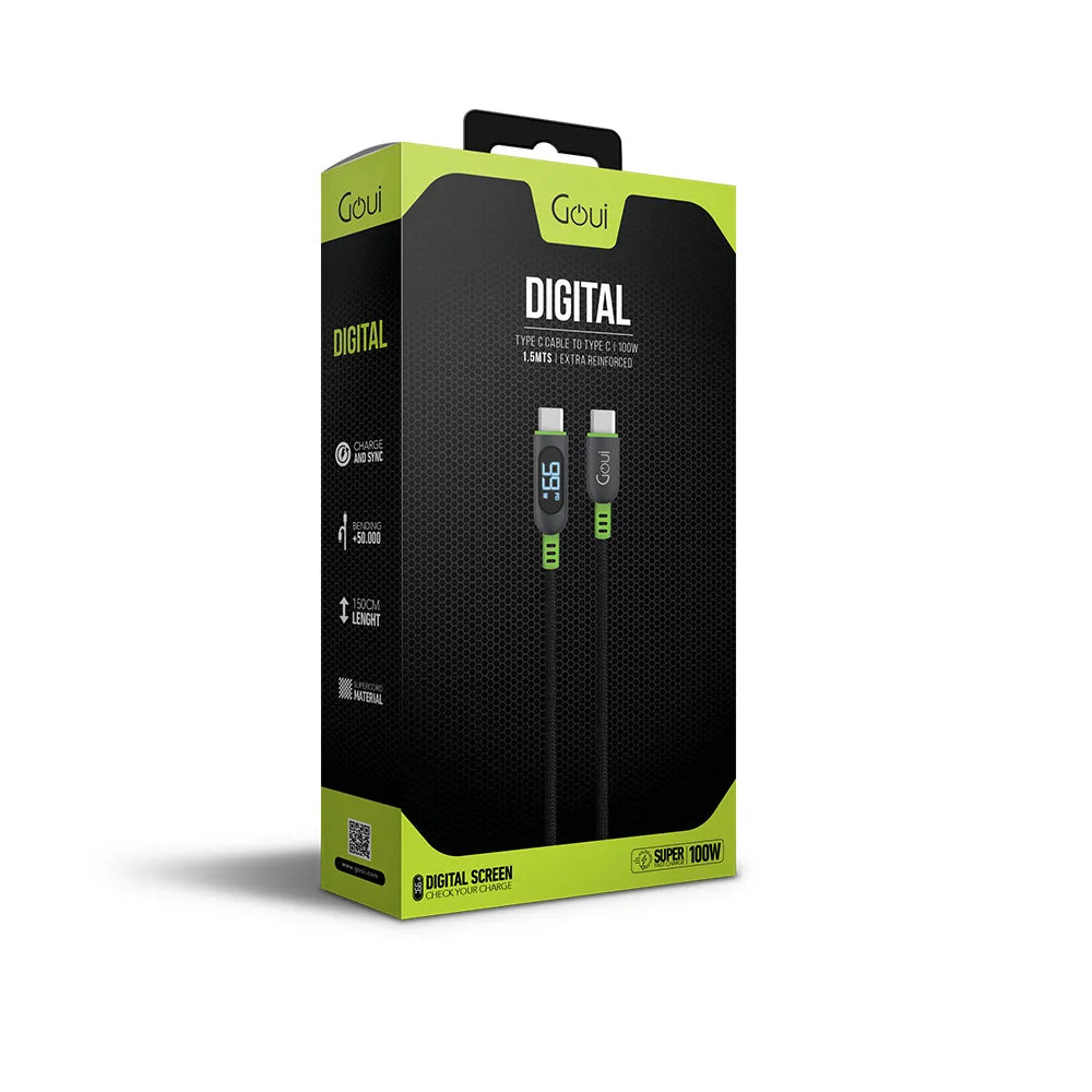 Goui Digital USB – C to C Cable 100W 1.5M – Black