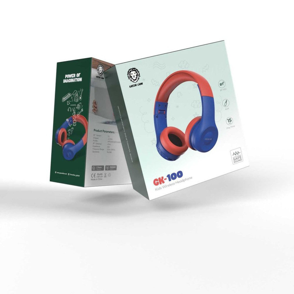Green Lion Gk-100 Kid Headphones - Blue/red