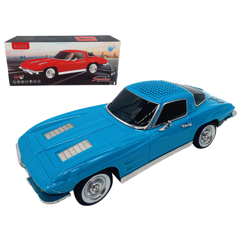 Vintage Car Toys with Bluetooth Speaker WS-1969 -Blue