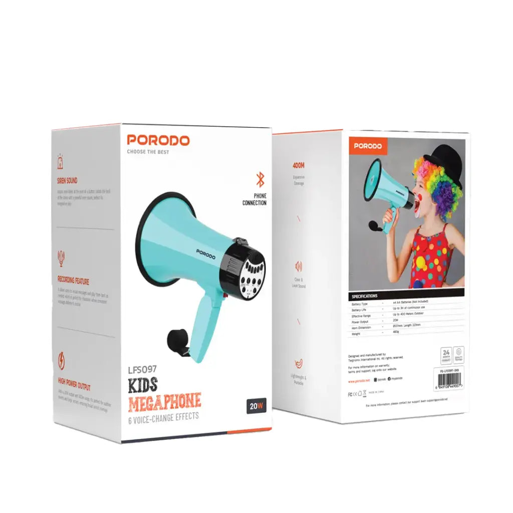 Porodo Kids Megaphone - Sky Blue