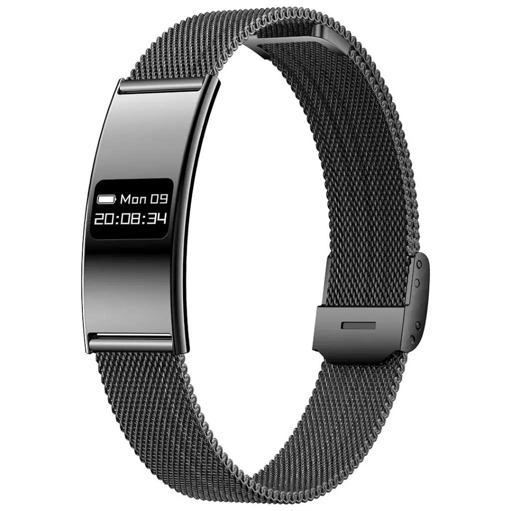 Porodo Trackfit Plus Smart Bracelet Fitness Tracker With Display App - Black