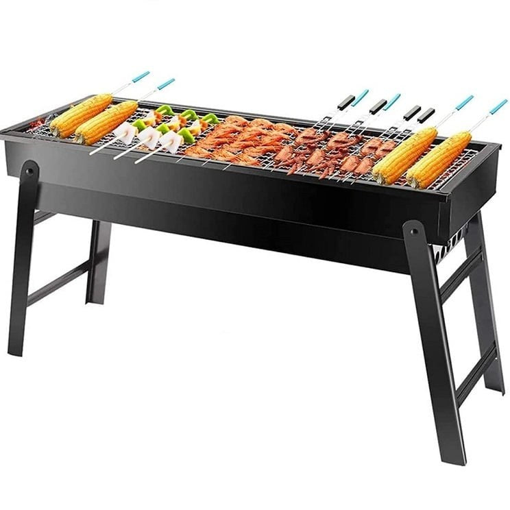 BBQ Grill Portable Barbecue Grill Charcoal Grill Stainless Steel Folding Grill Portable Grill Barbecue Drawer for The Family BBQ Party - Q/JLZ02