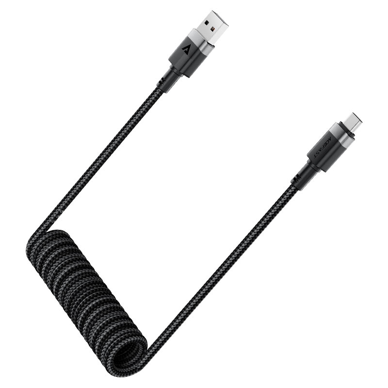 ACEFAST C14-04 USB-A to USB-C spring charging data cable 1.2m