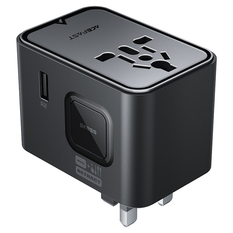 ACEFAST  TRAVEL PLUG ADAPTER UNIVERSAL SOCKET +5 PORTS 2500W+45W GaN