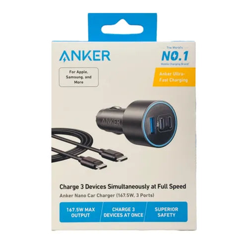 ANKER Charger 3 Devices Simultaneously at Full Speed -B2737HA1