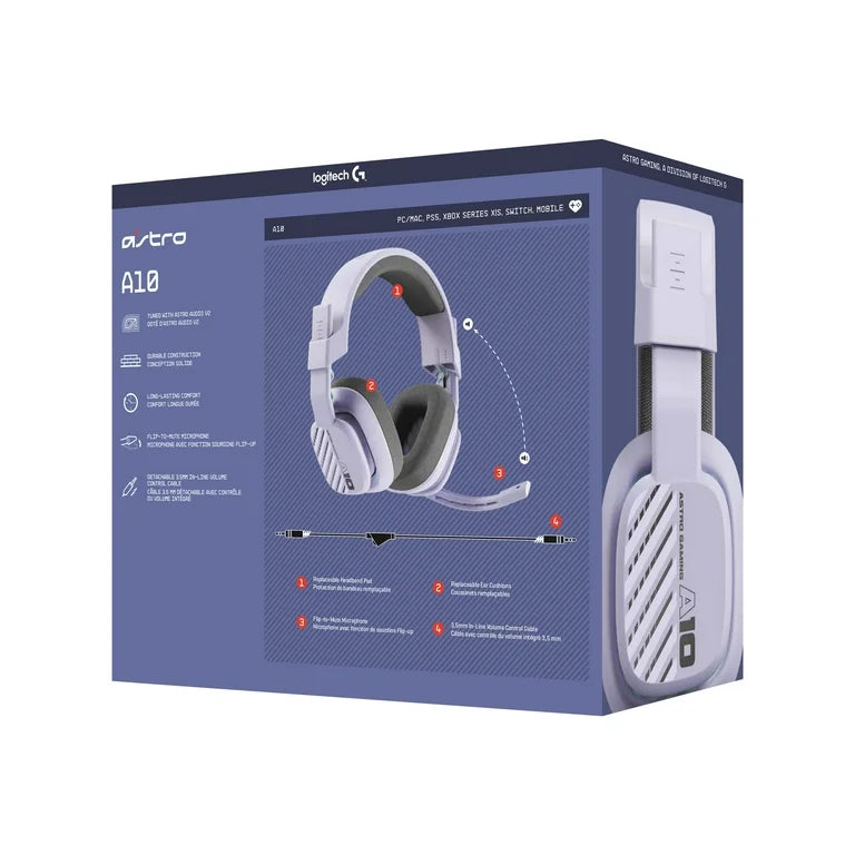 Logitech Astro A10 Headset Light Purple
