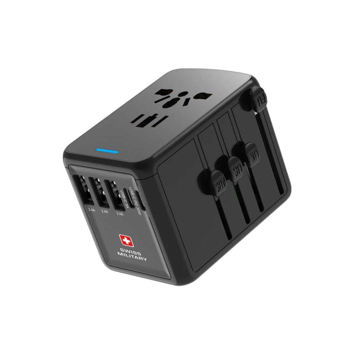 Swiss Military Travel Specific AC Charger 35W Multiport - Black