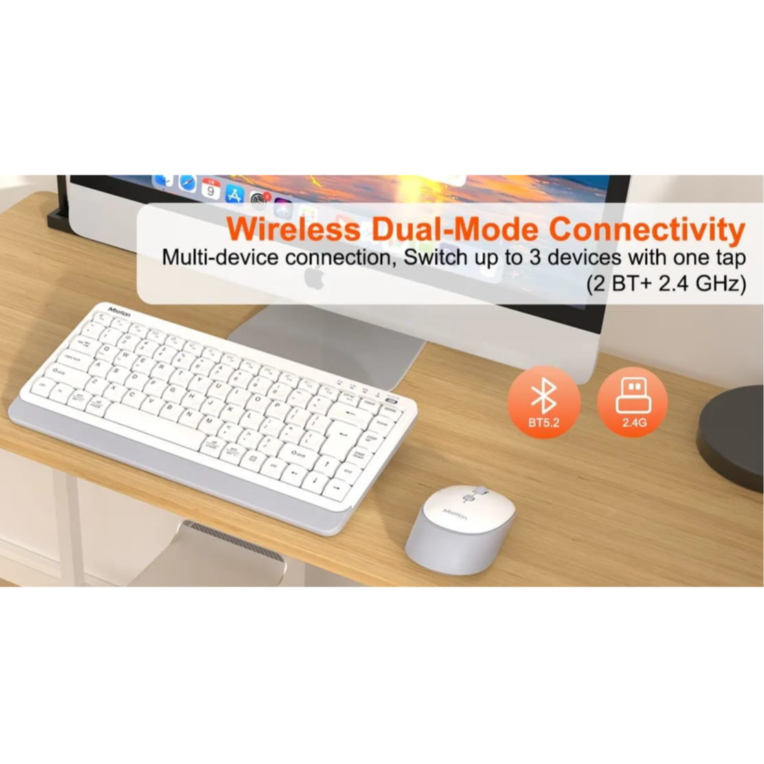 Meetion Mini5000 Wireless Dual Mode Mini Office Keyboard and Mouse Combo