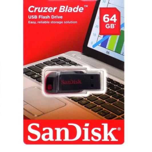 Sandisk 64Gb Cruzer Blade Usb 2.0 Flash Drive