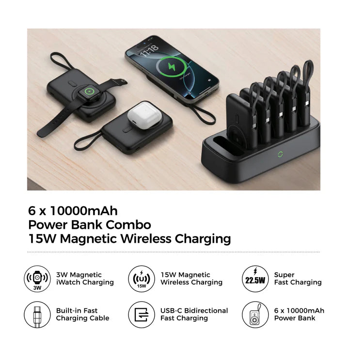 Exact Magnetic Power Bank 6-In-1 Charging Combo