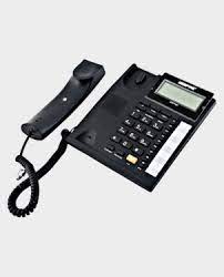 Geepas GTP7187 16 Digits LCD Display Caller ID Telephone – Black
