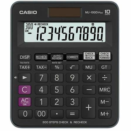 Casio Calculator Check & Recheck MJ-100D Plus
