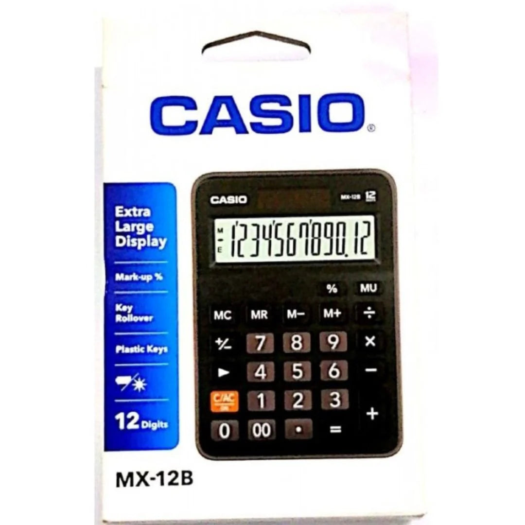 Casio Calculator Extra Large Display MX-12B-BK