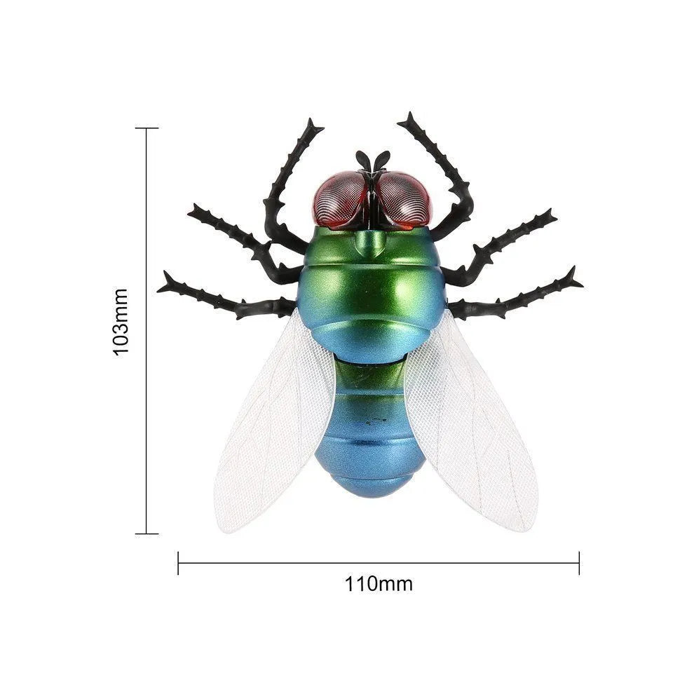 INFRARED Remote Control Giant fly muscidae Insect Car Realistic Animal Fake Electric Kids Prank Tricky Toy for Halloween Christmas  muscidae