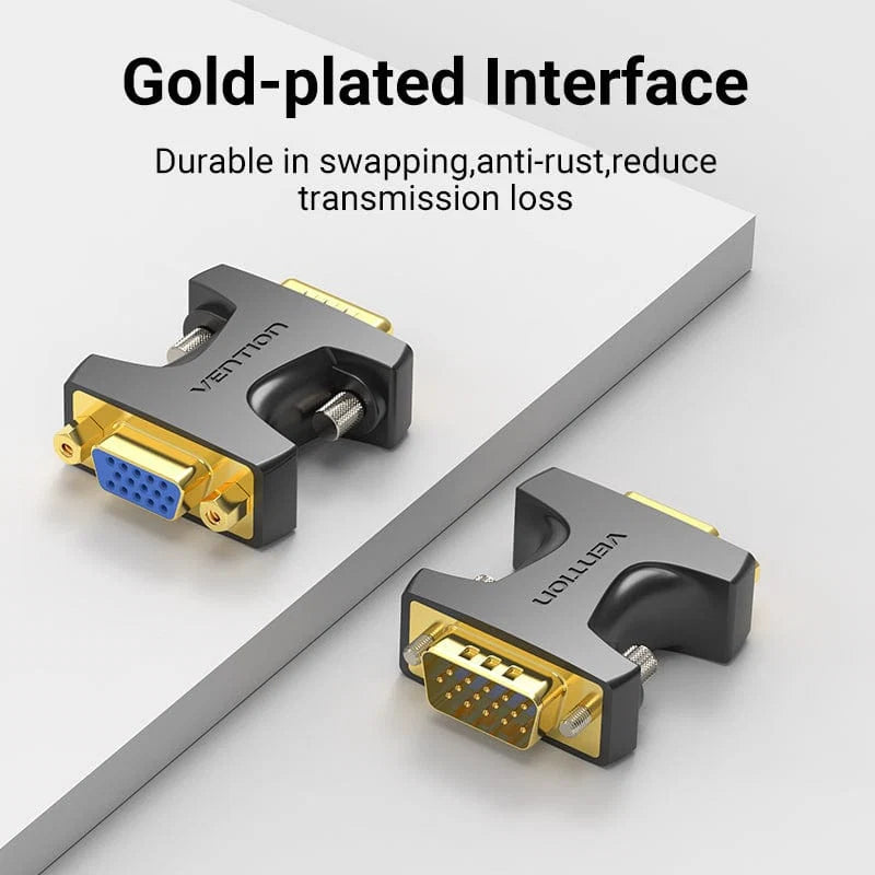 VENTION  VGA Male to VGA Female Adapter Black