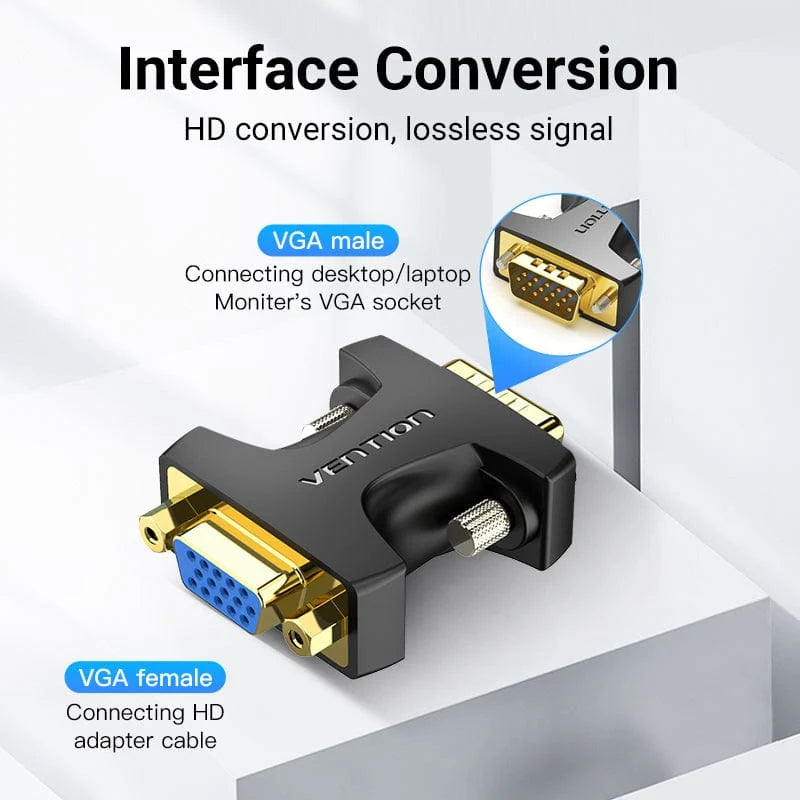 VENTION  VGA Male to VGA Female Adapter Black